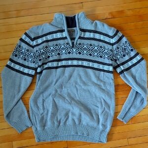 Men's Gray Patterned Sweater